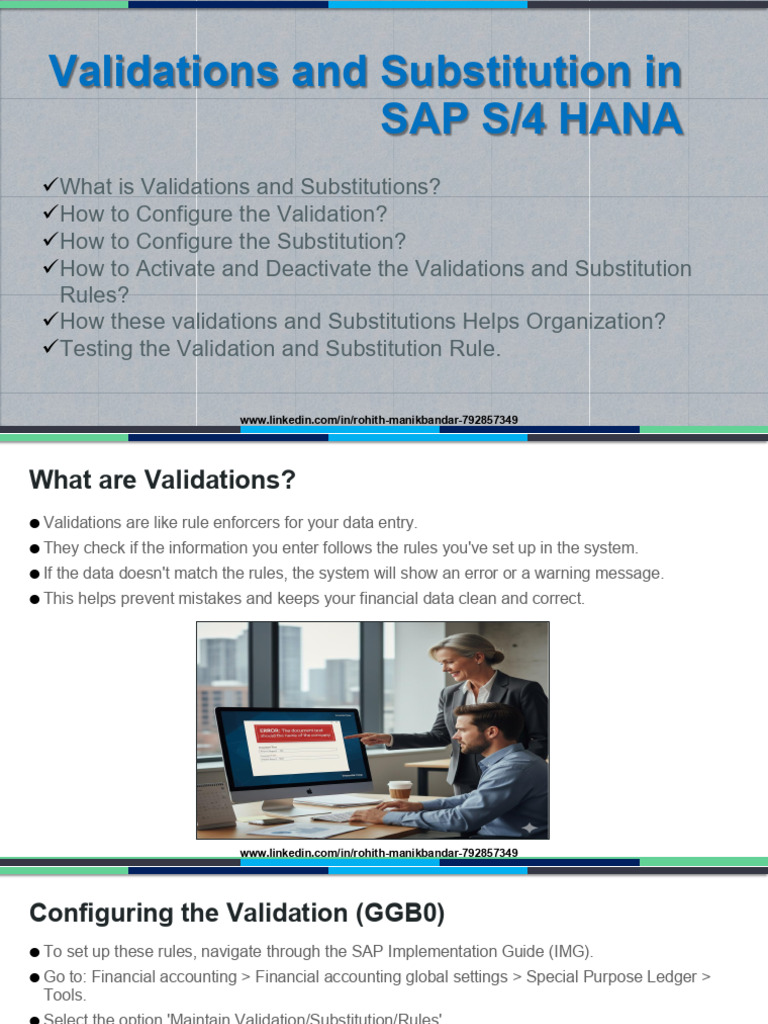 SAP S/4 HANA Validations & Substitutions Guide | PDF | Computer ...
