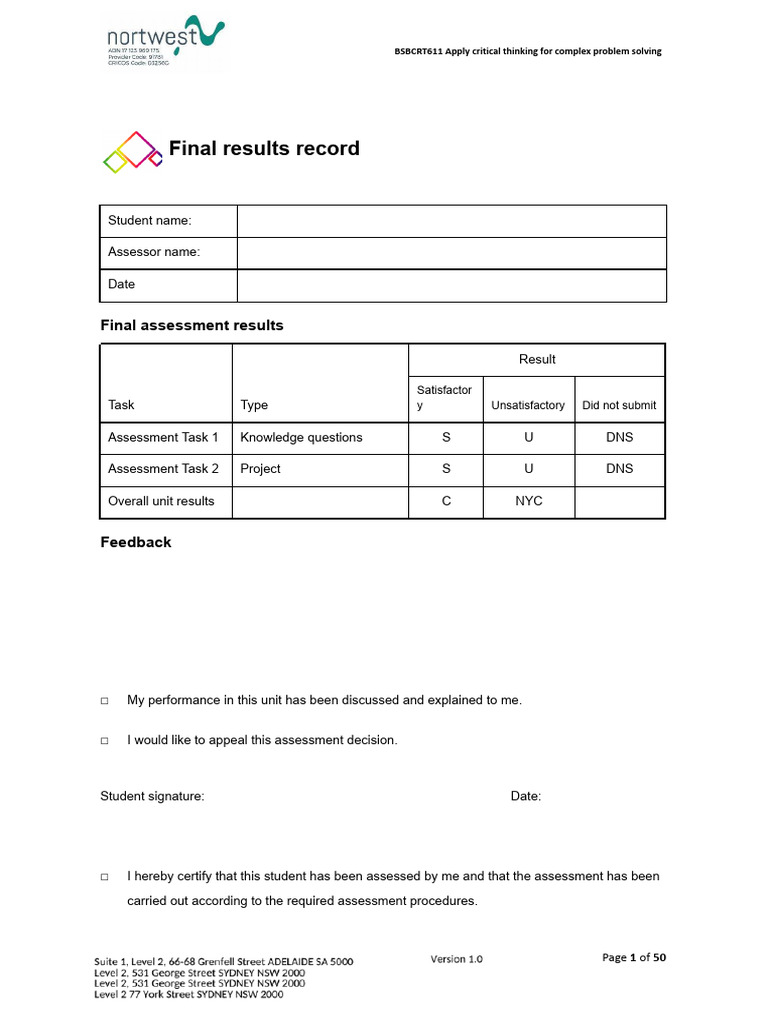 Critical Thinking Assessment Guide | PDF | Credit Card | Critical Thinking