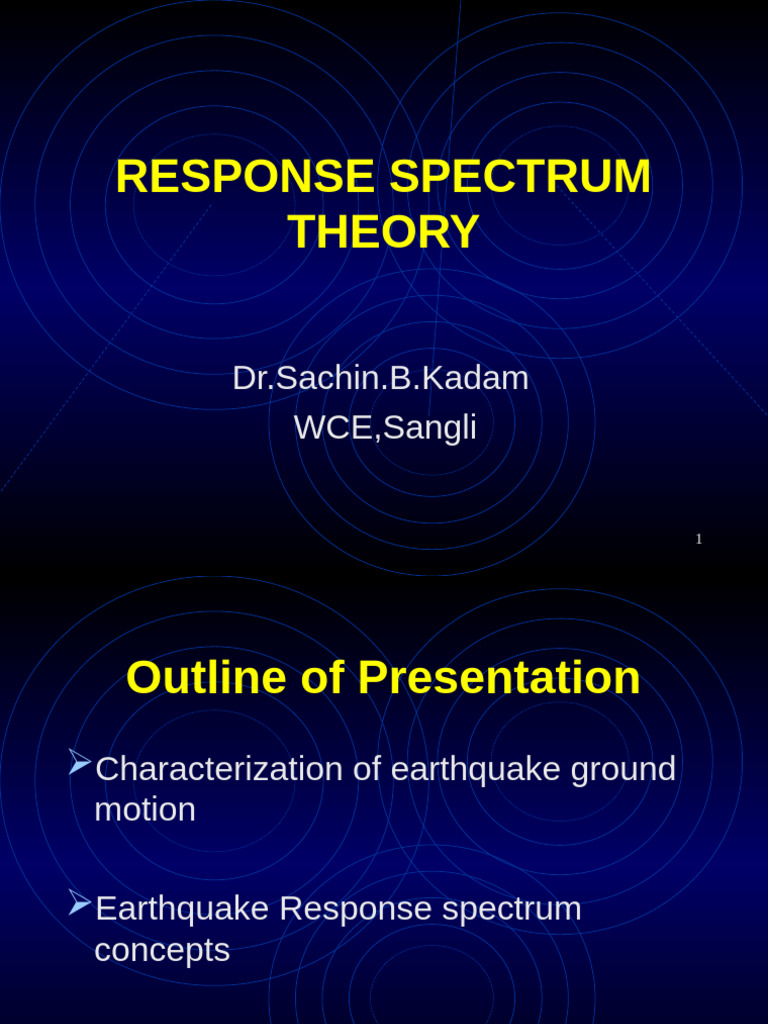 Earthquake Response Spectrum Analysis | PDF | Spectral Density ...