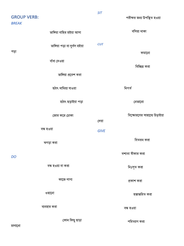 Essential English Phrasal Verbs Guide | PDF | Cost Of Living