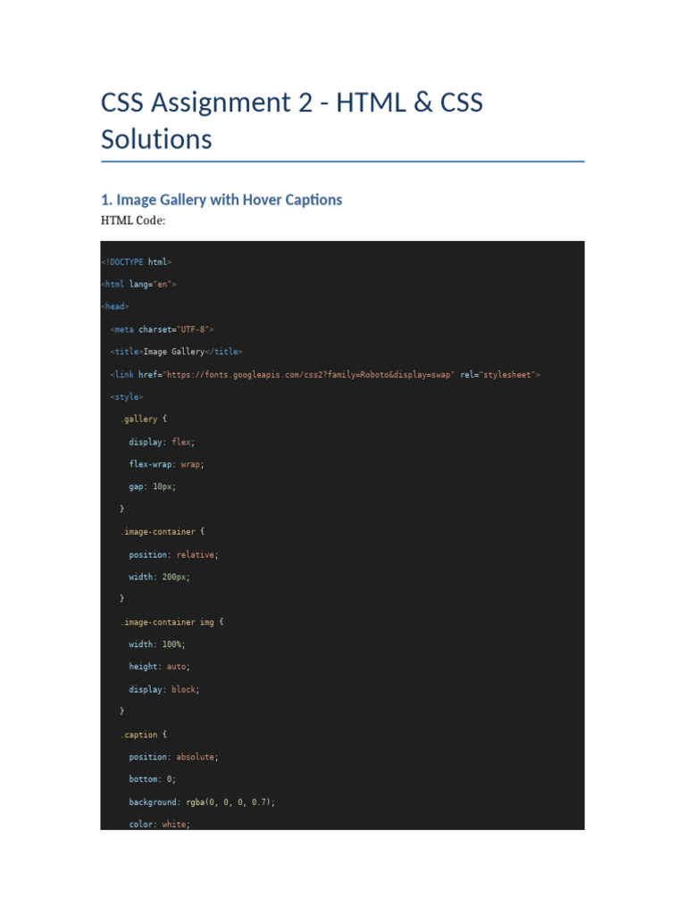 Shaistha 4PM22CS115 CSS (Assignment 2) | PDF | World Wide Web ...