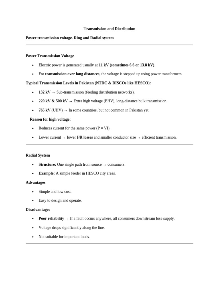 Power Transmission Systems Overview | PDF | Electric Power Transmission ...