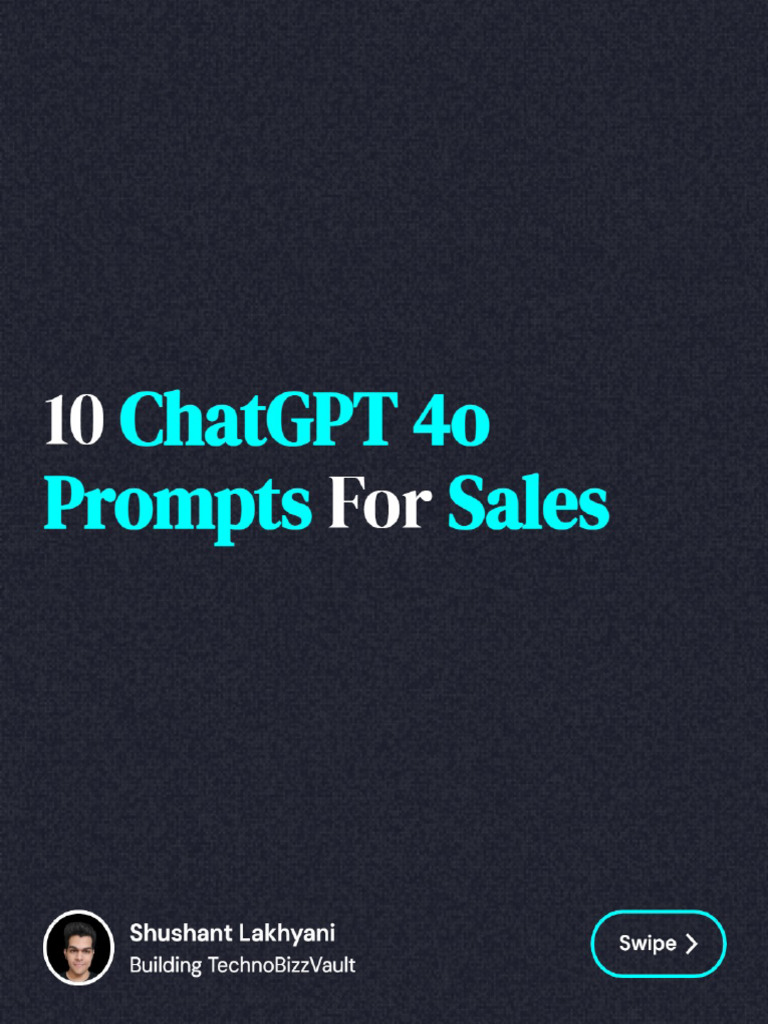ChatGPT 4o Prompts For Sales 1750864894 | PDF