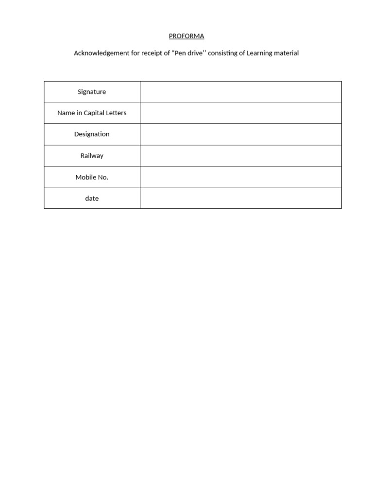 PROFORMA | PDF