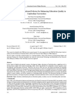 Establishment of Institutional Policies for Enhancing Education Quality in Cambodian University p 112-127