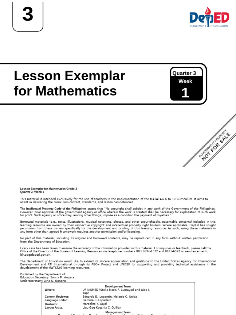 Grade 3 Math Lesson: Data & Probability | PDF | Educational Assessment ...