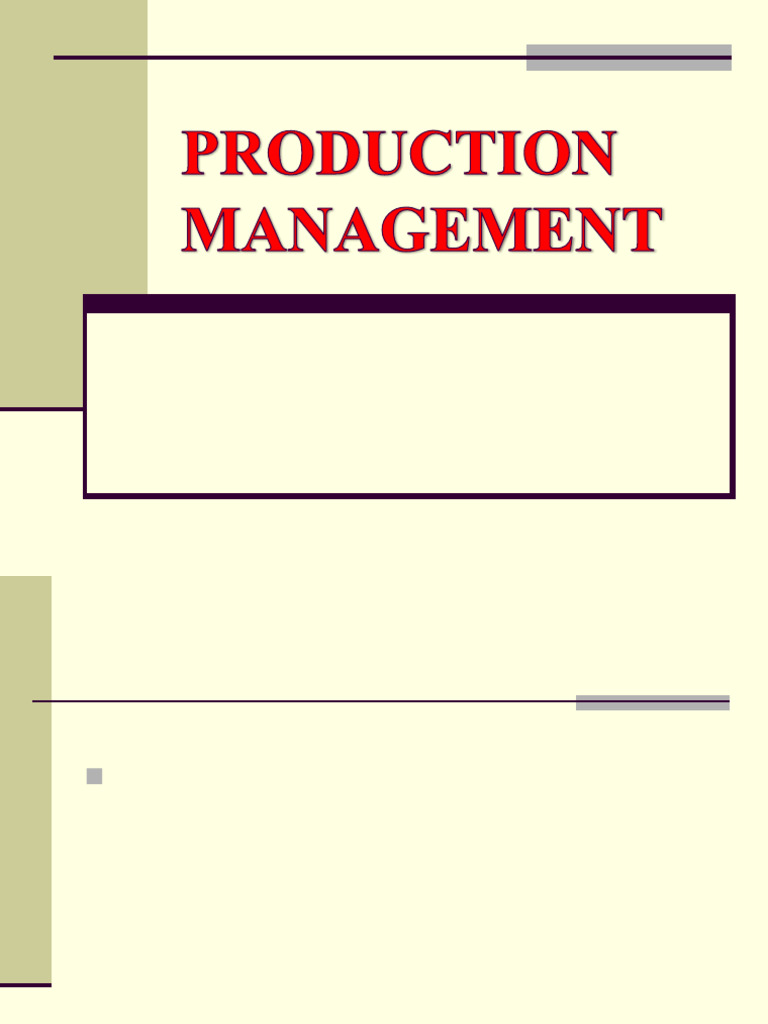Understanding Production Management Basics | PDF | Economics | Business ...