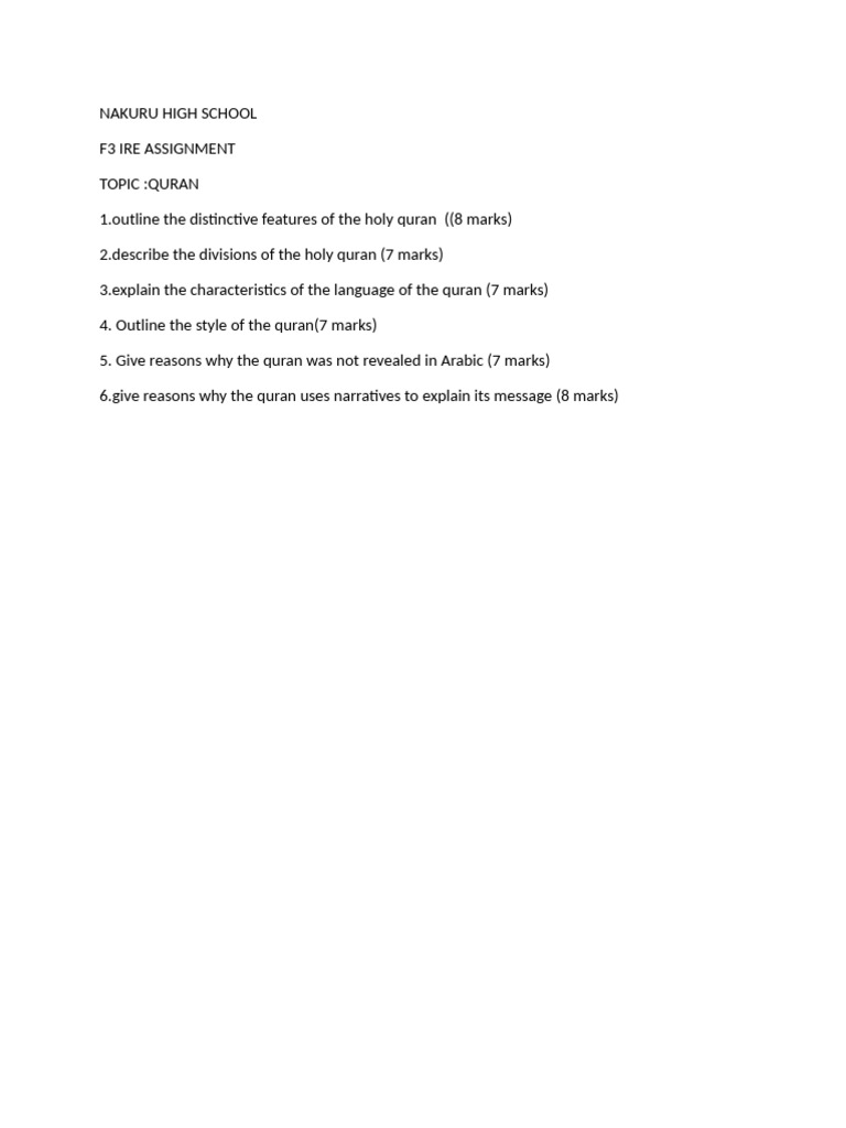 Form 3 Ire Assignment | PDF