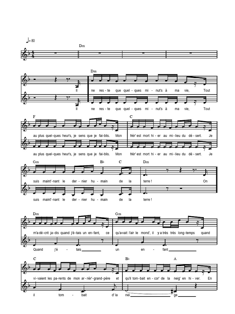 Plus Rien : Analyse des Paroles | PDF