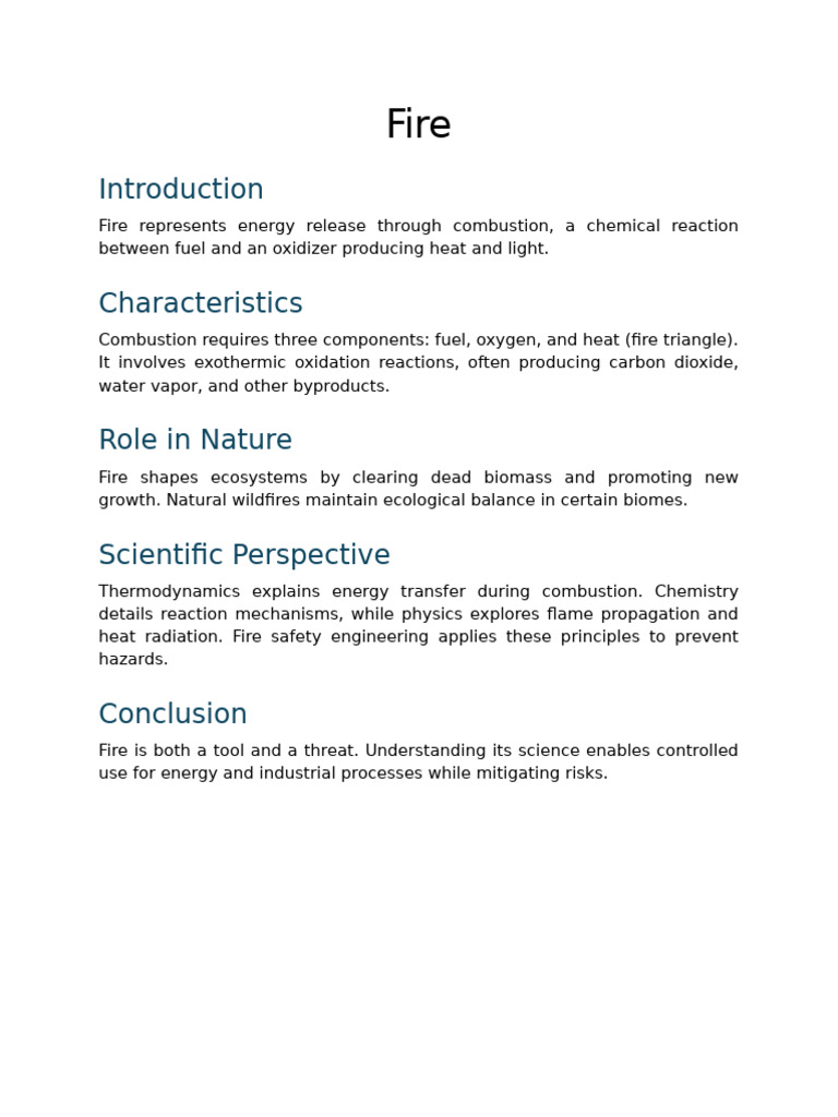 Fire | PDF
