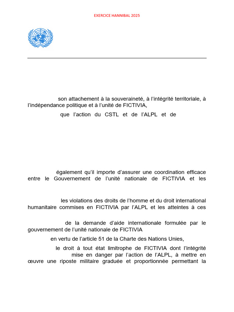 Résolution 1664 : Sécurité en FICTIVIA | PDF | Conseil de sécurité des ...