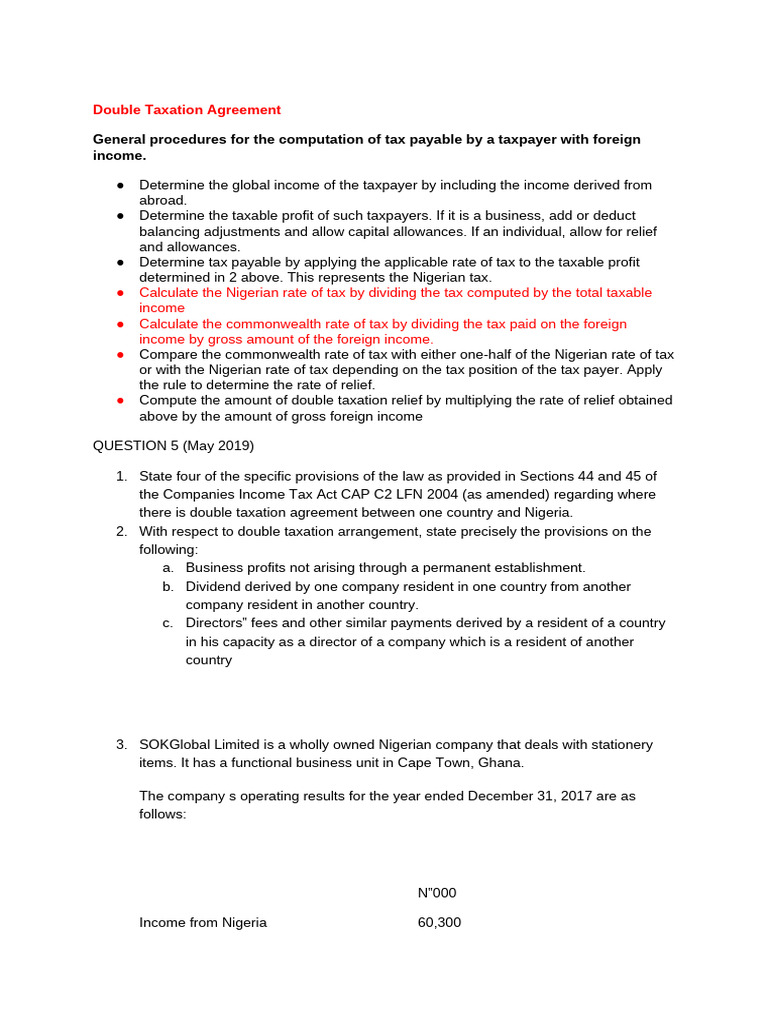 Double Taxation Agreement Procedures | PDF | Taxes | Double Taxation