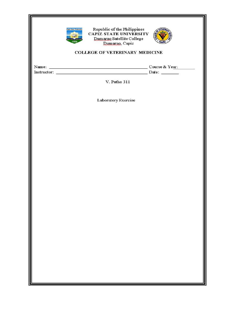 Pathology Laboratory Frontpage Template | PDF