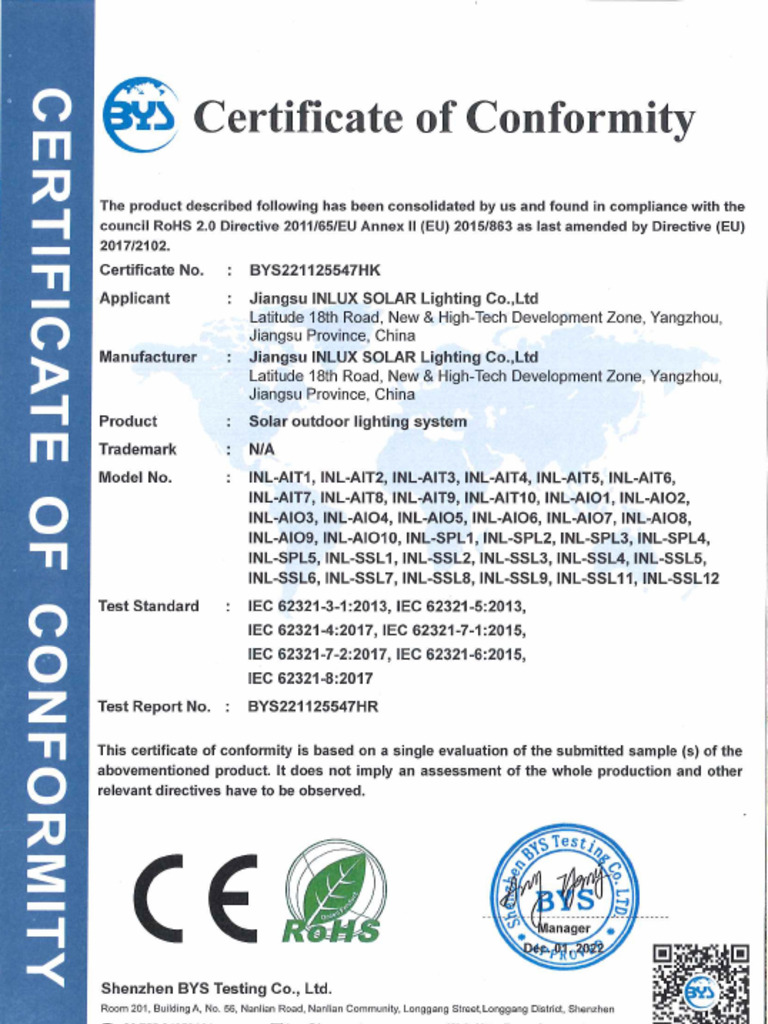 5.rohs Certificate | PDF