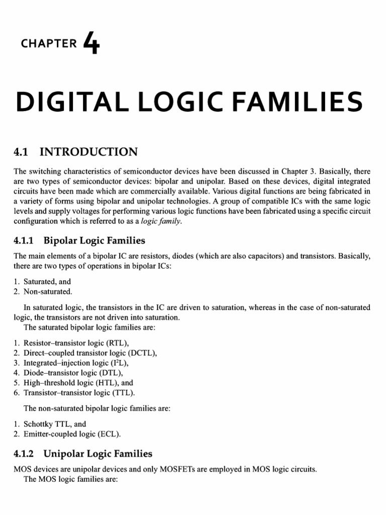 Ch4. Digital Logic Families | PDF