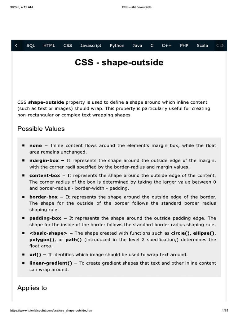 Css Shapes | PDF