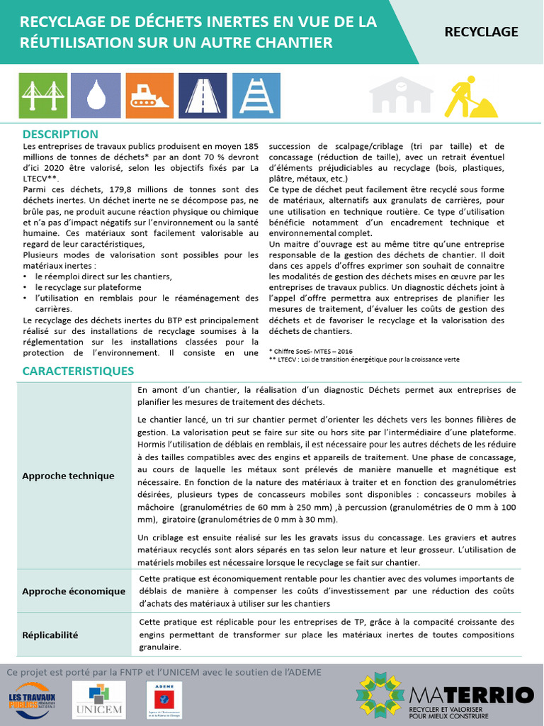 Recyclage des Déchets Inertes BTP | PDF | Recyclage | Déchets