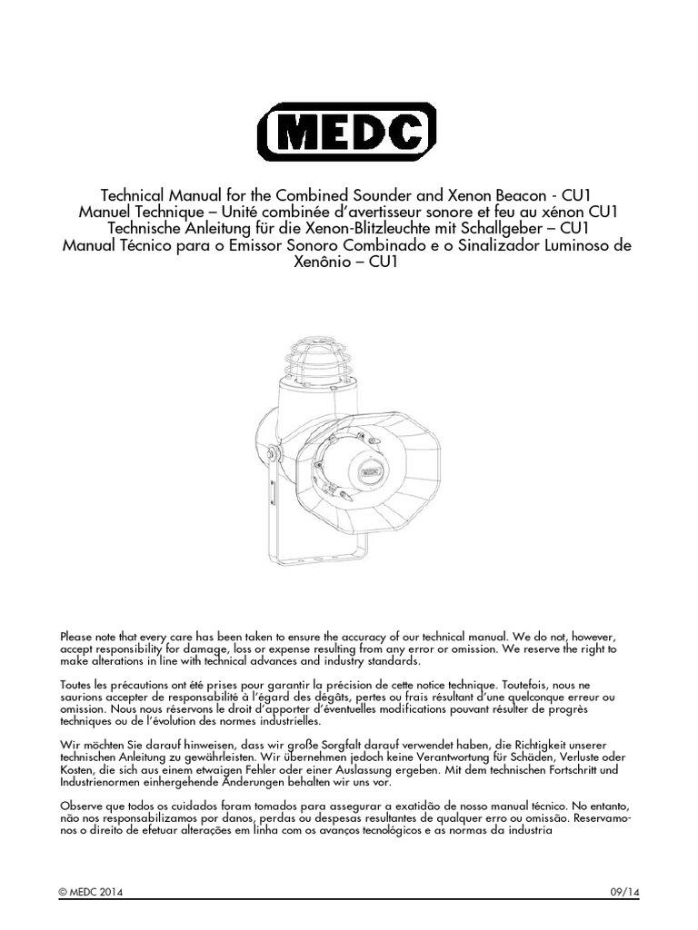 © Medc 2014 09/14 | PDF | Screw | Electrical Wiring
