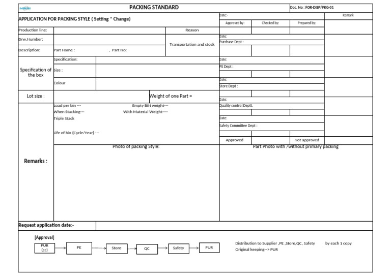 Packing Standard Application Form | PDF
