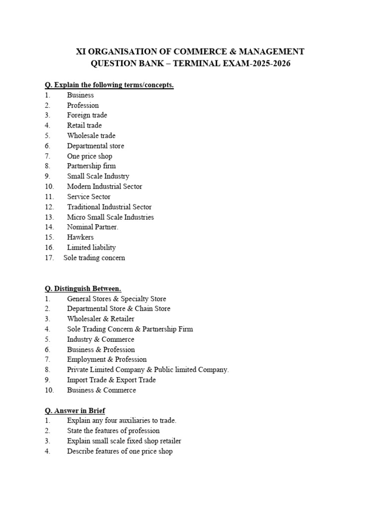Xi Organisation of Commerce & Management-1-1 | PDF | Commerce | Retail