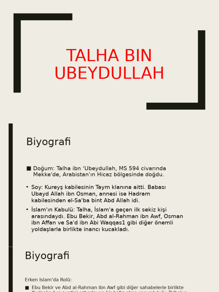 Talha | PDF