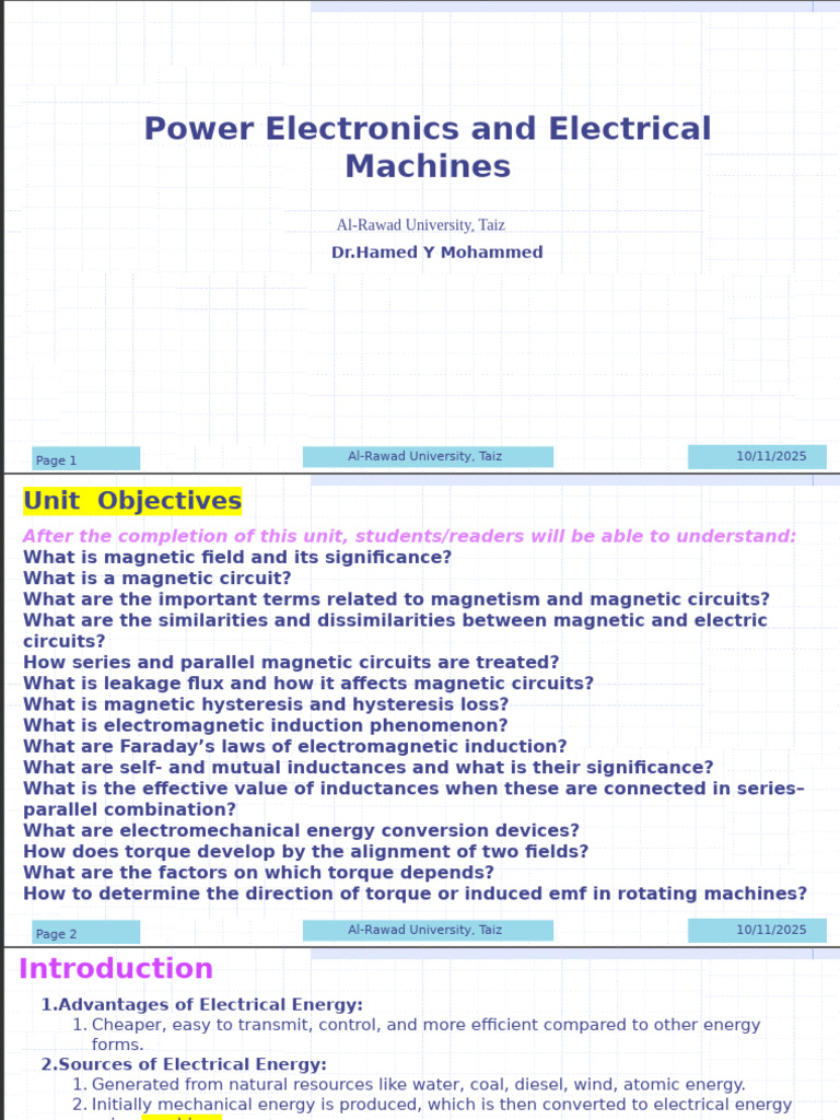 Second Unit | PDF | Electric Motor | Electric Generator