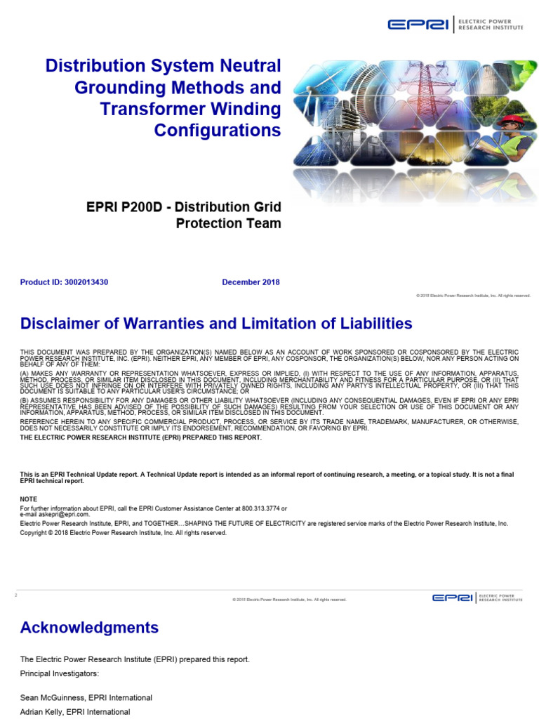 Neutral Grounding in Distribution Systems | PDF | Power Inverter ...