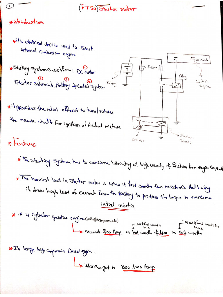 Starter Motor (Need Rebuild) | PDF