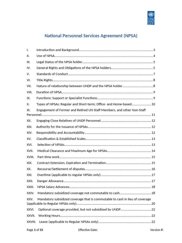 National Personnel Services Agreement Overview | PDF | Legal Liability ...