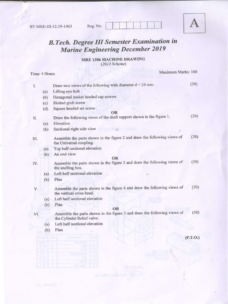 Machine Drawing Dec 2019 | PDF