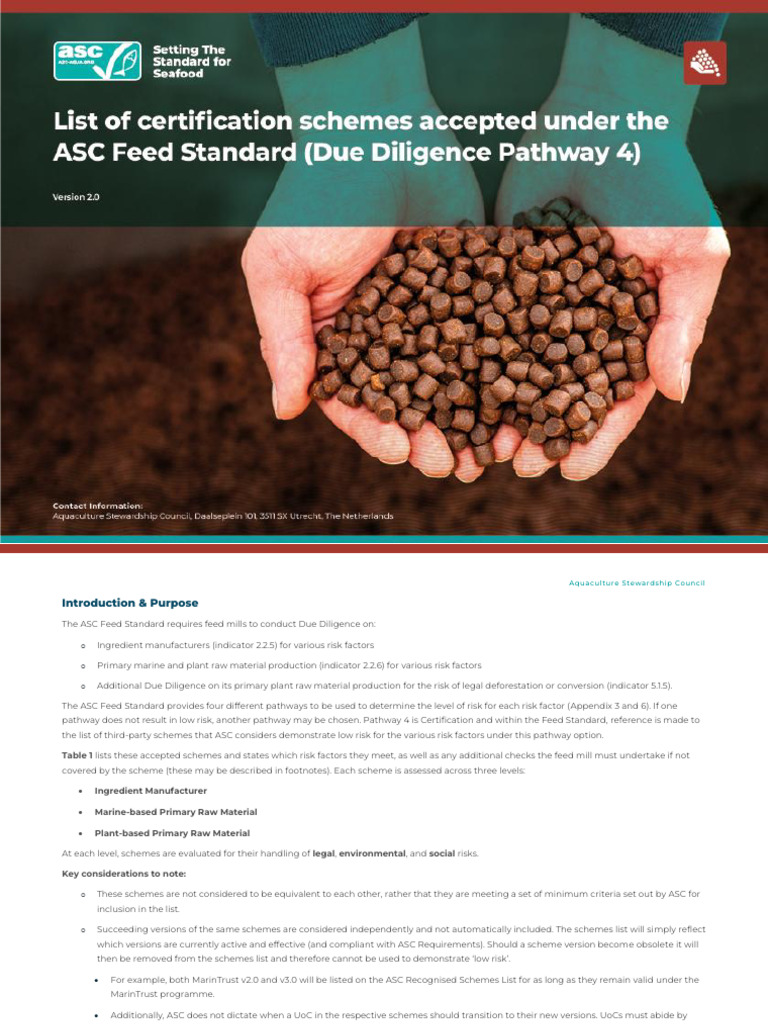 ASC Accepted Certification Schemes List | PDF | Verification And ...