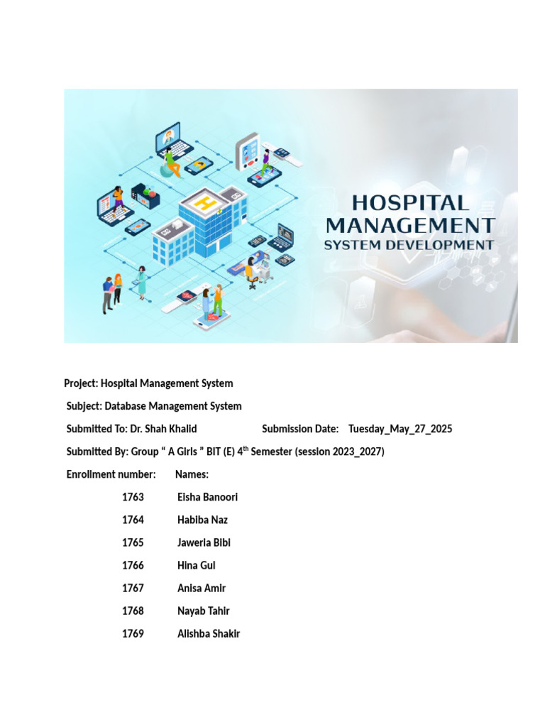 Hospital Management System DBMS Overview | PDF | Patient | Databases