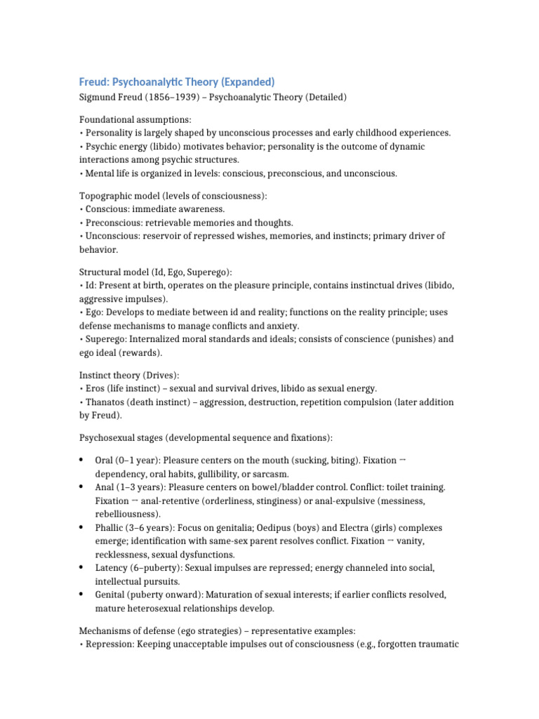 Personality Theories Detailed Expanded | PDF | Analytical Psychology ...