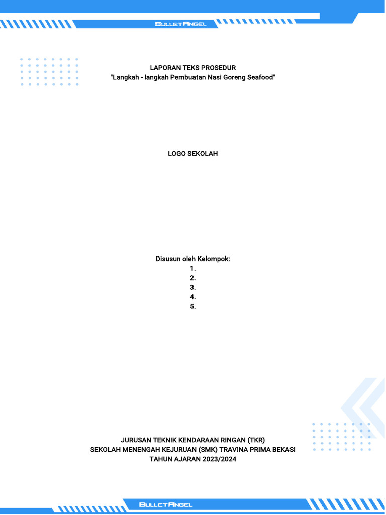 Cover Laporan Teks Prosedur | PDF