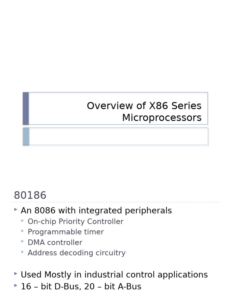 Overview of X86 Microprocessor Generations | PDF
