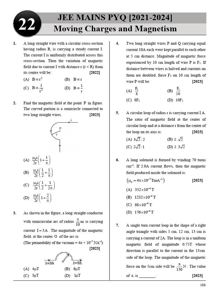 Emailing JEE Mains PYQ - Physics - 2021-2024 - Combined | PDF ...
