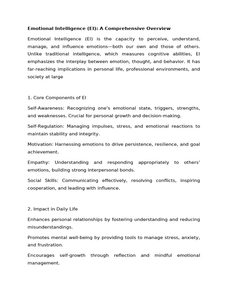 Understanding Emotional Intelligence Essentials | PDF