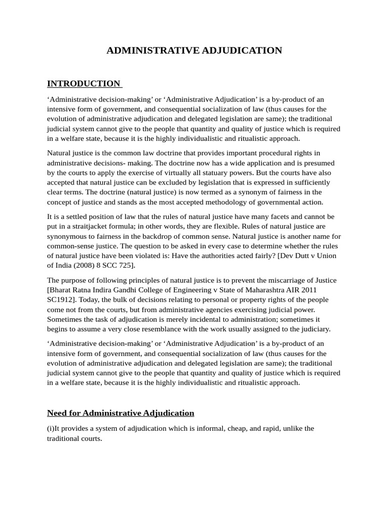Overview of Administrative Adjudication | PDF | Justice | Crime & Violence