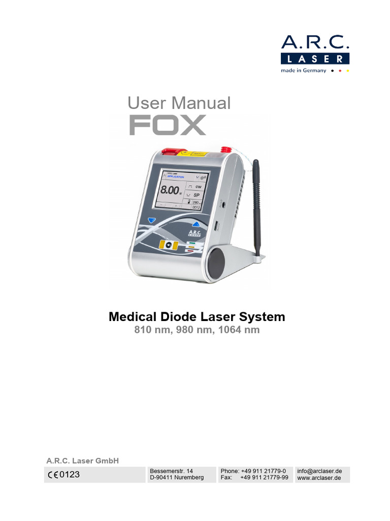 User Manual FOX Rev0 New Logo | PDF | Laser | Optical Filter