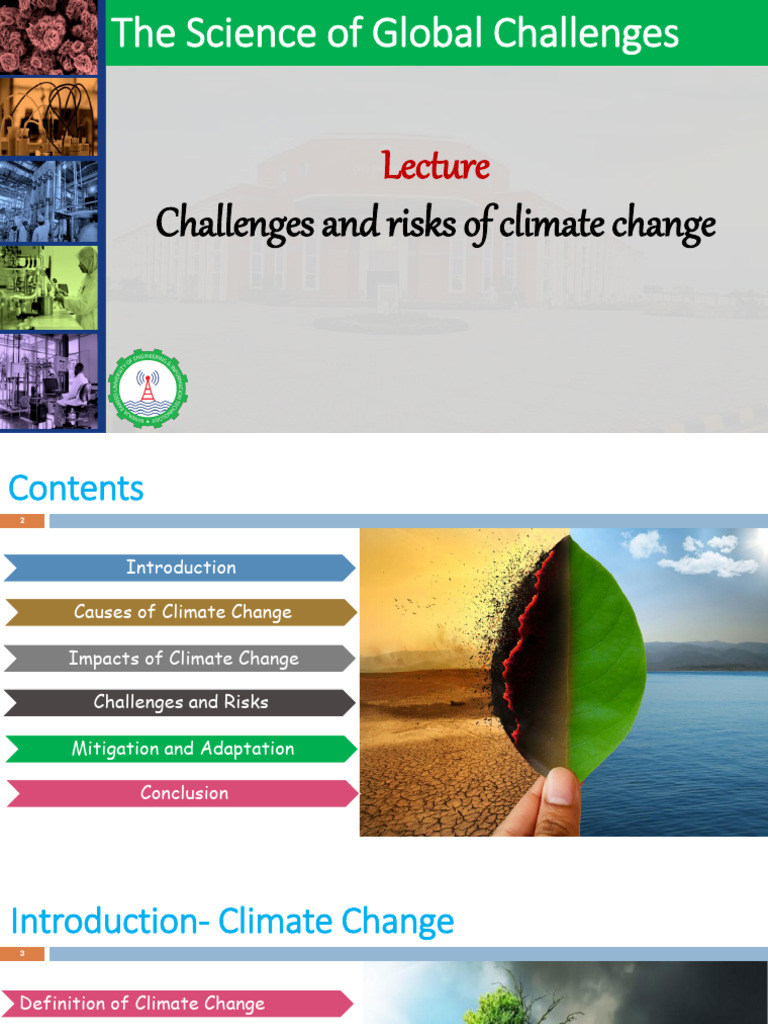 4. Challenges and Risks of Climate Change | PDF | Greenhouse Gas ...