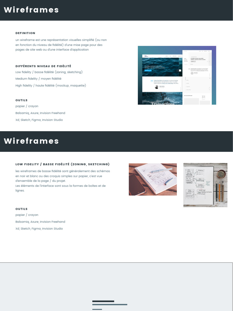 Guide des Wireframes : Types et Outils | PDF