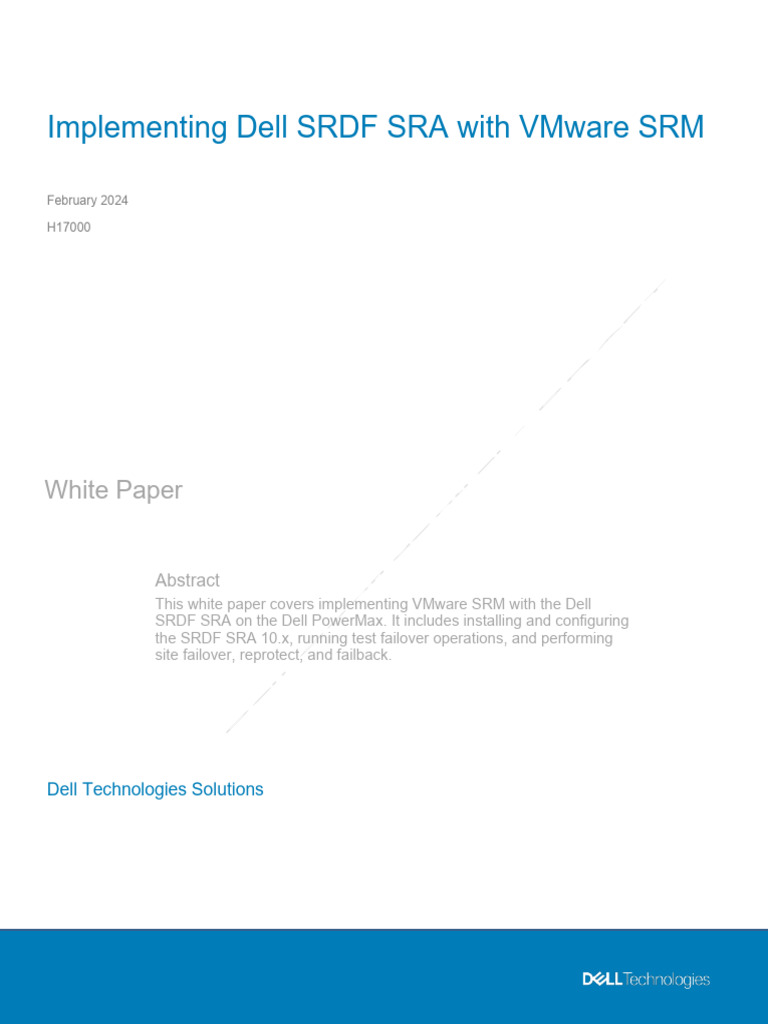 h17000 SRDF Sra SRM - CG | PDF | Replication (Computing) | Computing