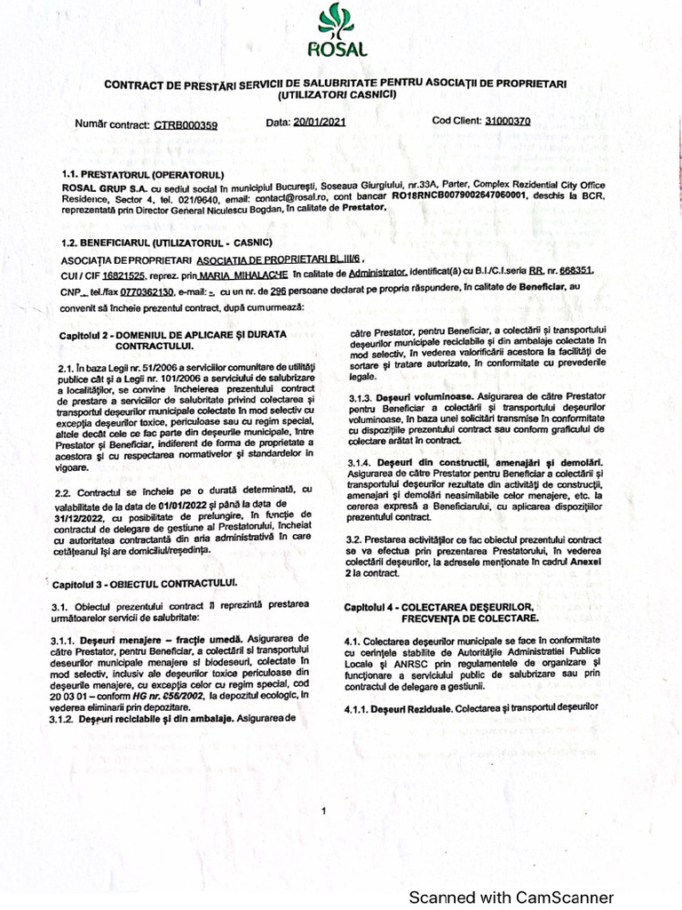 Rosal Contract | PDF