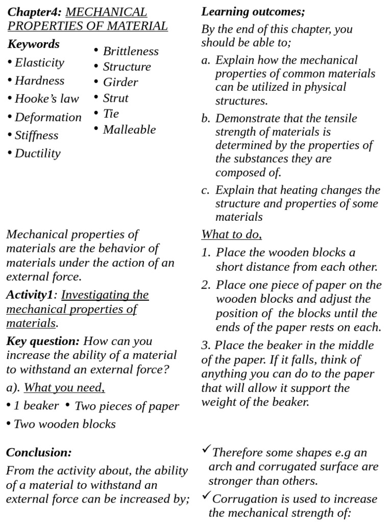 Materials | PDF | Deformation (Engineering) | Stress (Mechanics)