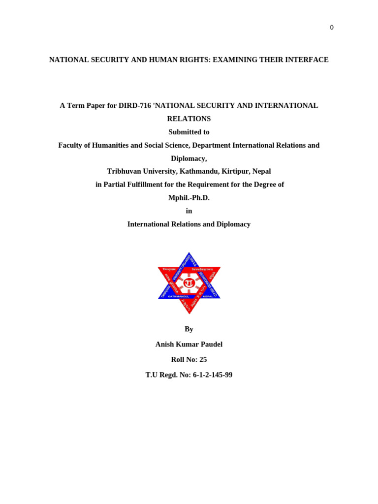 National Security and Human Rights Nexus | PDF | Human Rights | Human ...