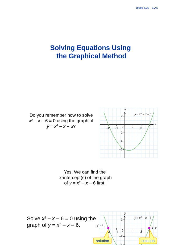 3B - Graphical Method To Solve Eqn | PDF | Equations | Quadratic Equation