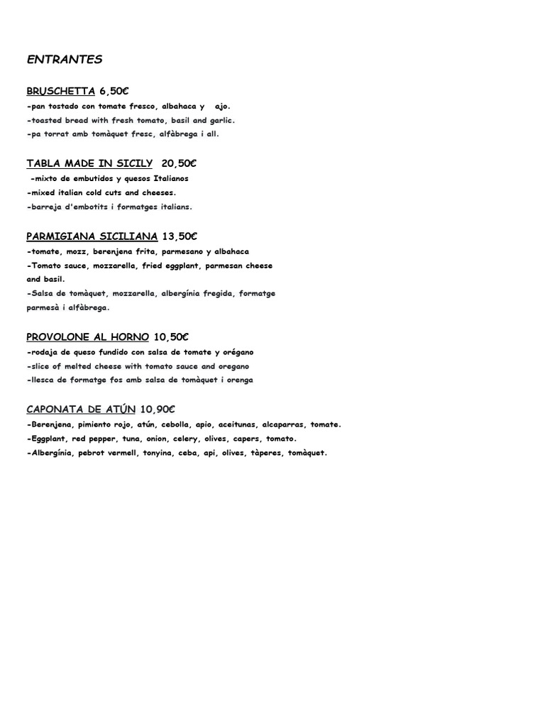 Menu | PDF