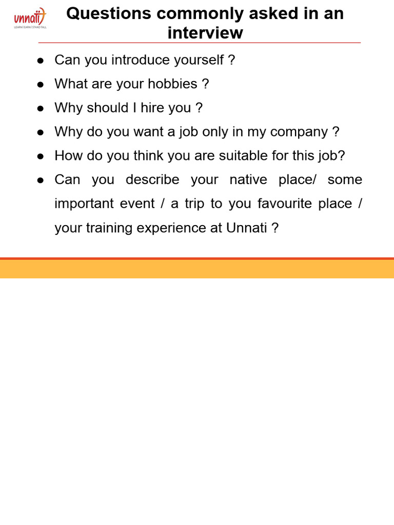 General Interview Questions | PDF