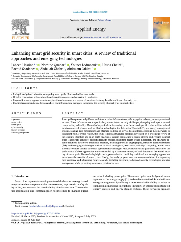 Smart Grid Security in Smart Cities Review | PDF | Security | Computer ...