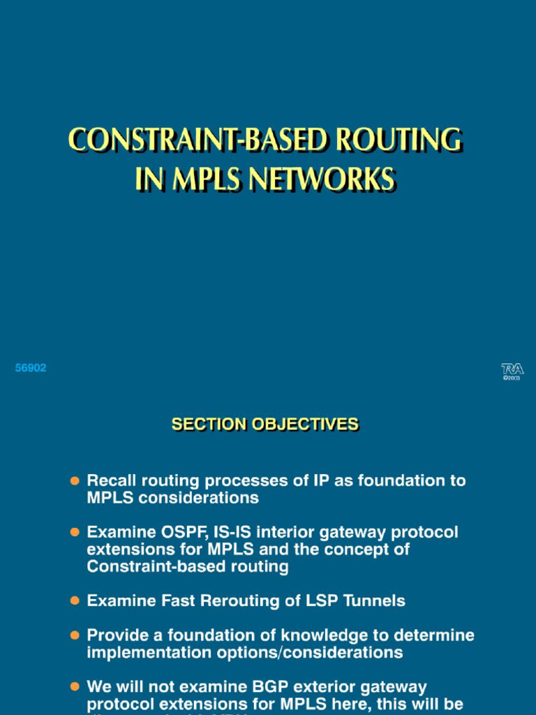 ACBNS2 Section 4 CR Routing MPLS Network | PDF